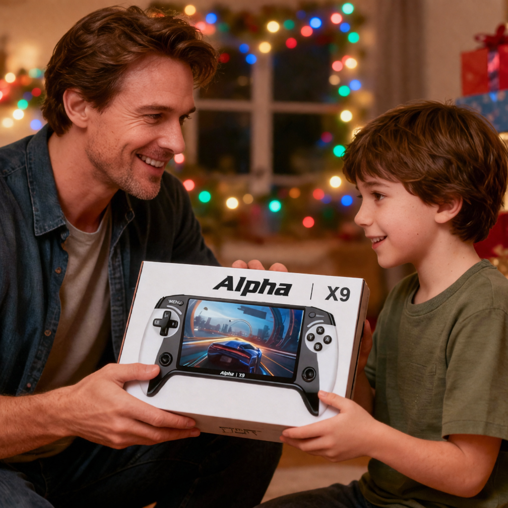 Alpha™ RetroPlay Console – 5.5” HD Offline 1000 games gift