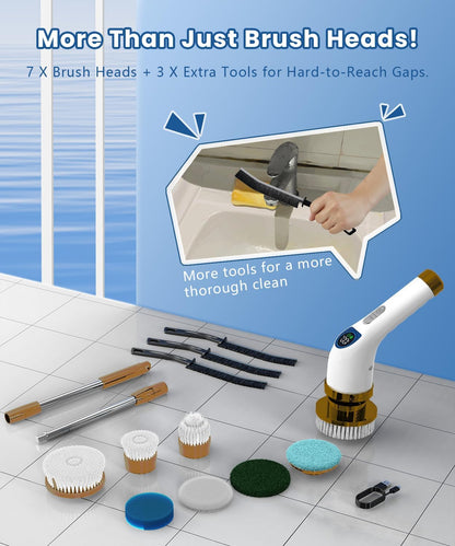 AlphaJet™ Pro Spin Scrubber-IPX7Deep Cleaning System