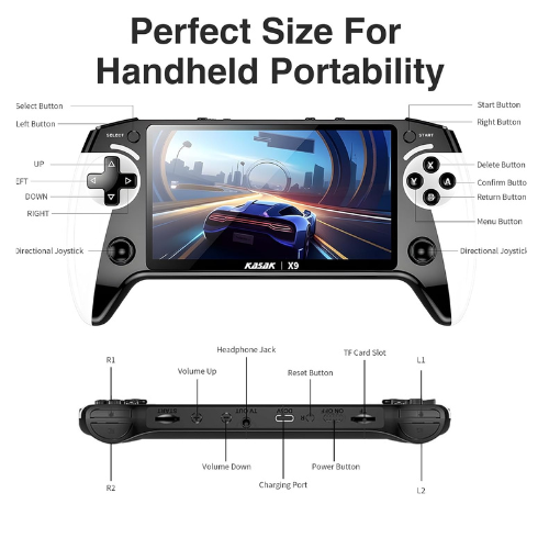 Alpha™ RetroPlay Console – 5.5” HD Offline 1000 games gift