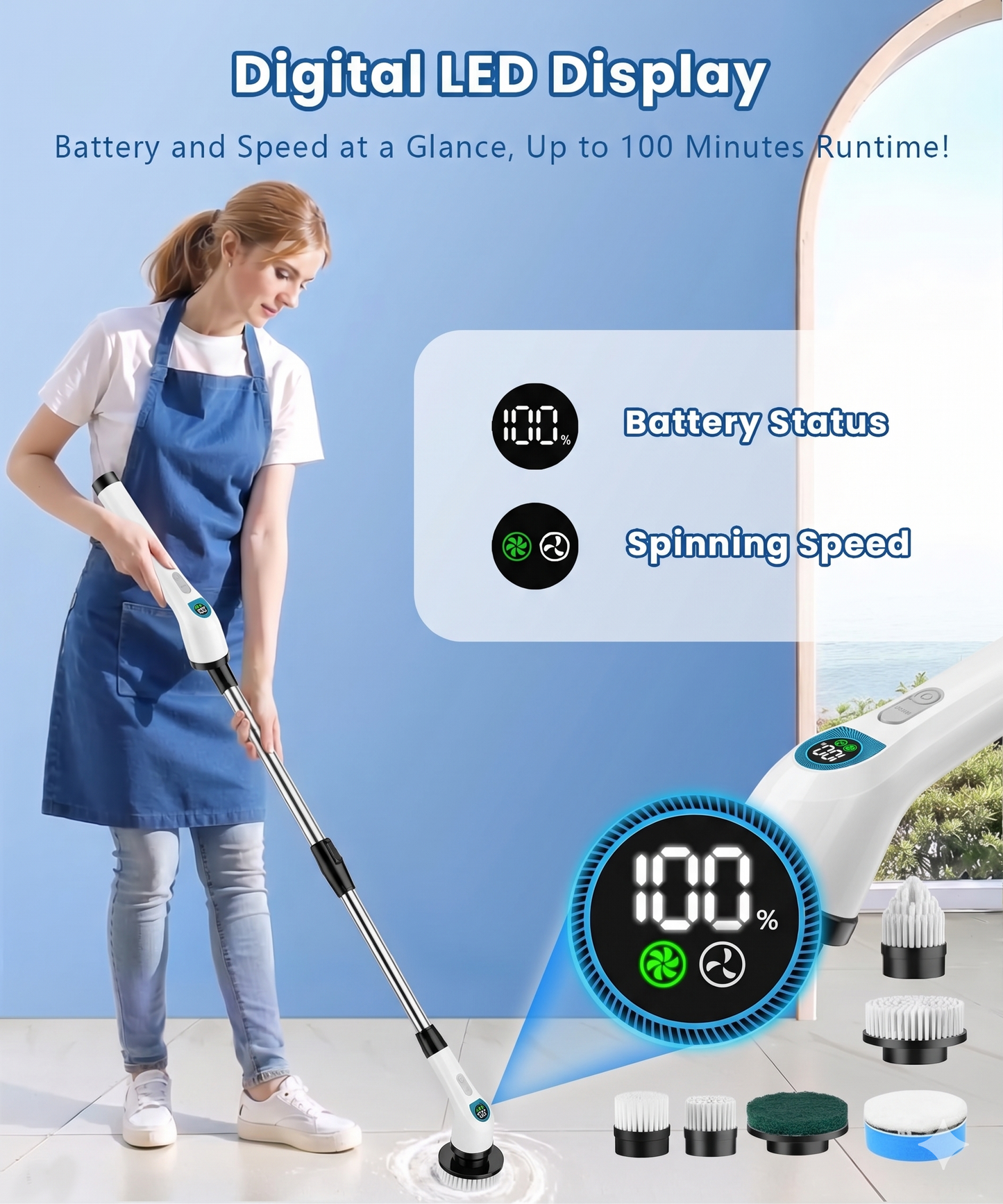 AlphaJet™ Pro Spin Scrubber-IPX7Deep Cleaning System