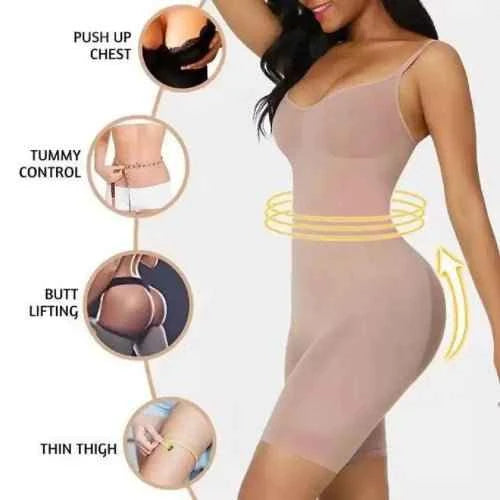 Women's shapewhare - Full Body Tummy Control, Waist Shaper with Adjustable Hooks - Alpha Mart Hub